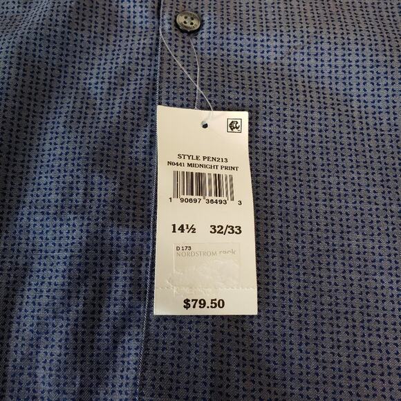 Original Penguin Munsingwear Midnight Print Button Slim Fit Dress Shirt - Picture 6 of 9